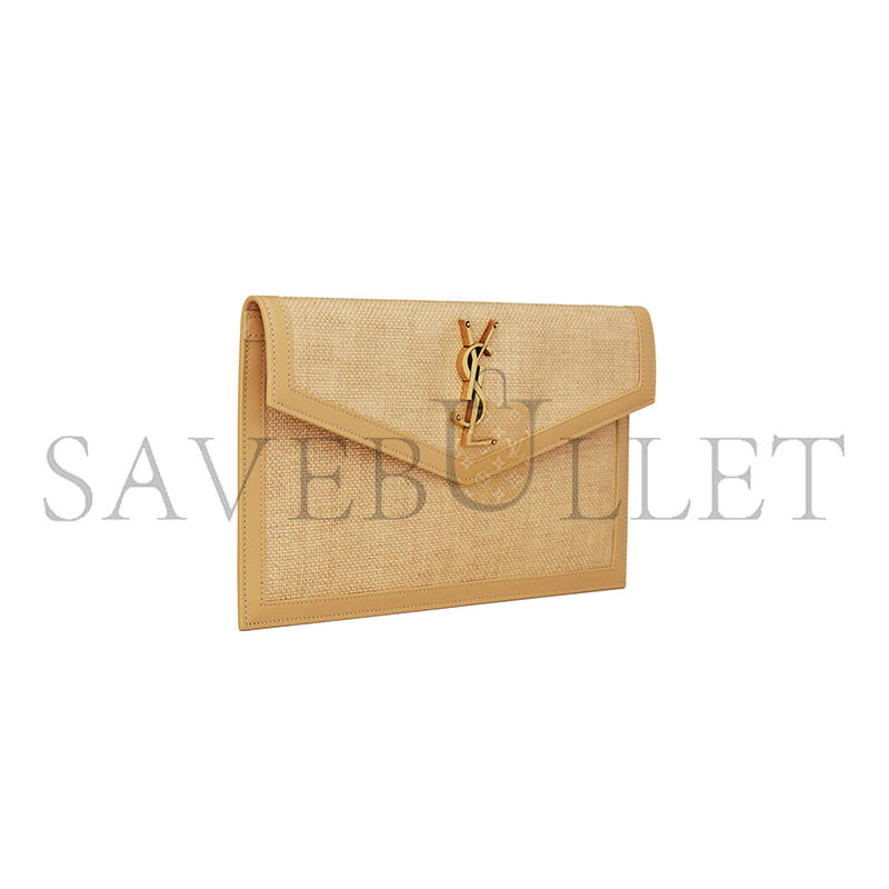 YSL UPTOWN POUCH IN MICRO RAFFIA 5657392UF2W9985 (27*16*2cm)